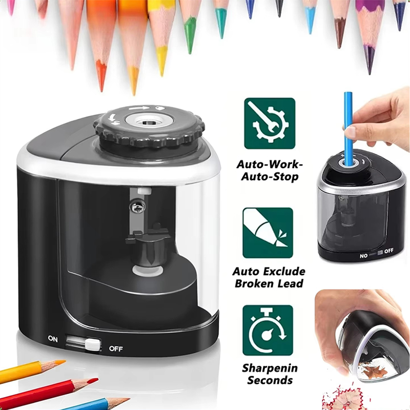 Electric Pencil Sharpener Usb - Affilacalzoni Elettrico da Scrivania Automatico 6mm-8mm,